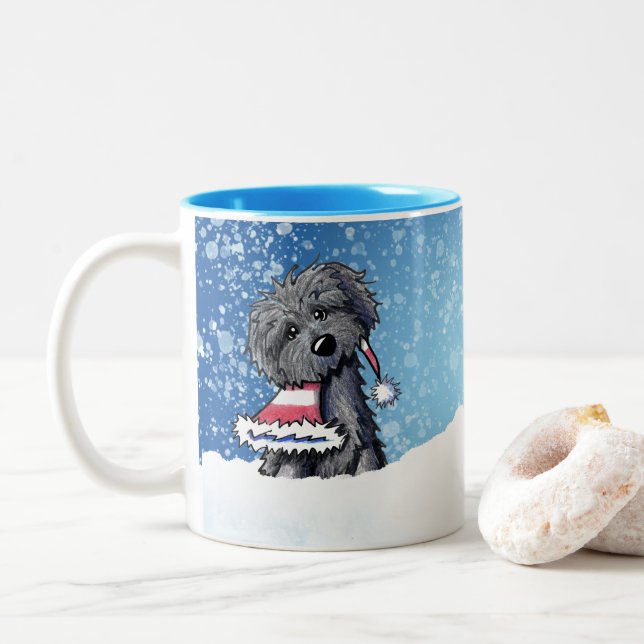 Bouvier des Flandres julmugg Två-Tonad Mugg (Med munk)