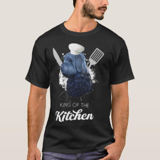 Bouvier des Flandres Kung vid kökskokning D T Shirt