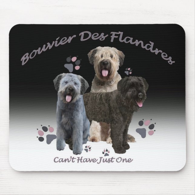 Bouvier Des Flandres Mousepad Musmatta (Framsidan)