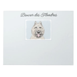 Bouvier des Flandres Painting - Original Hund Art Anteckningsblock