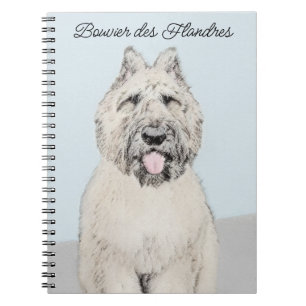 Bouvier des Flandres Painting - Original Hund Art Anteckningsbok