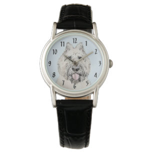 Bouvier des Flandres Painting - Original Hund Art Armbandsur