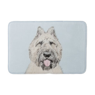 Bouvier des Flandres Painting - Original Hund Art Badrumsmatta
