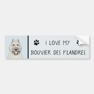 Bouvier des Flandres Painting - Original Hund Art Bildekal