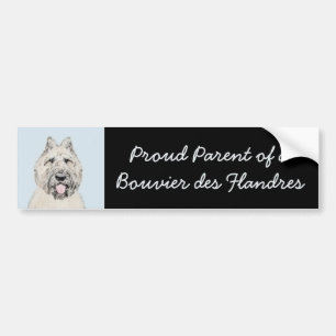 Bouvier des Flandres Painting - Original Hund Art Bildekal