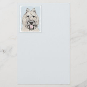 Bouvier des Flandres Painting - Original Hund Art Brevpapper