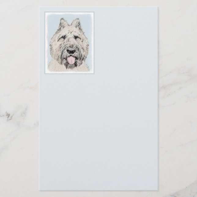 Bouvier des Flandres Painting - Original Hund Art Brevpapper (Framsida)