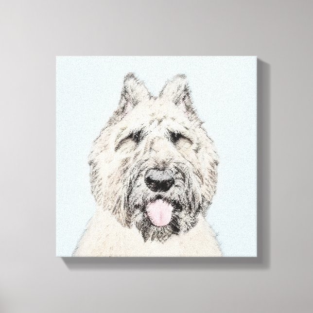 Bouvier des Flandres Painting - Original Hund Art Canvastryck (Framsida)
