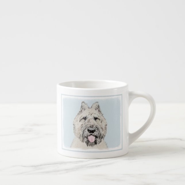 Bouvier des Flandres Painting - Original Hund Art Espressomugg (Höger)