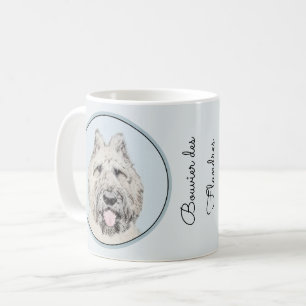 Bouvier des Flandres Painting - Original Hund Art Kaffemugg