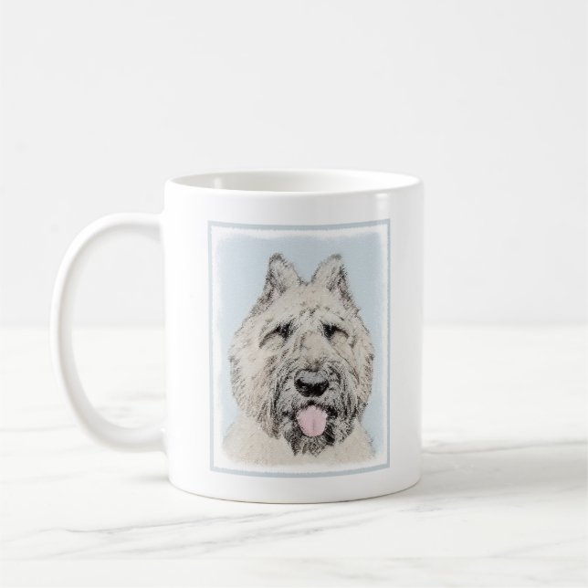 Bouvier des Flandres Painting - Original Hund Art Kaffemugg (Vänster)