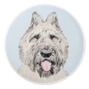 Bouvier des Flandres Painting - Original Hund Art Knopp