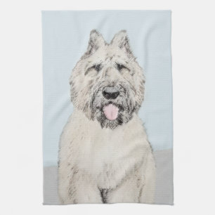 Bouvier des Flandres Painting - Original Hund Art Kökshandduk