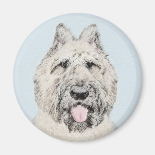 Bouvier des Flandres Painting - Original Hund Art Magnet