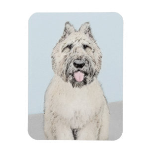 Bouvier des Flandres Painting - Original Hund Art Magnet