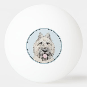 Bouvier des Flandres Painting - Original Hund Art Pingisboll