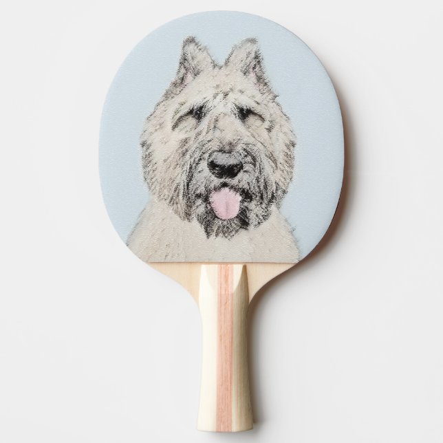 Bouvier des Flandres Painting - Original Hund Art Pingisracket (Framsidan)
