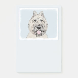 Bouvier des Flandres Painting - Original Hund Art Post-it Block
