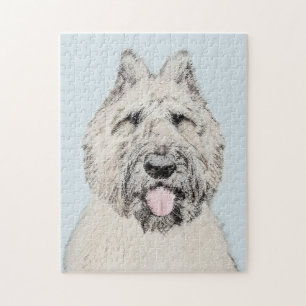 Bouvier des Flandres Painting - Original Hund Art Pussel