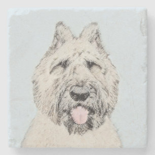 Bouvier des Flandres Painting - Original Hund Art Stenunderlägg