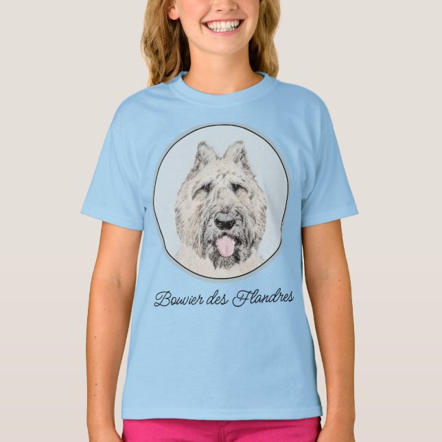 Bouvier des Flandres Painting - Original Hund Art  T Shirt (Framsida)
