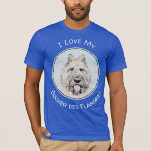 Bouvier des Flandres Painting - Original Hund Art T Shirt