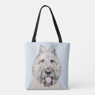 Bouvier des Flandres Painting - Original Hund Art Tygkasse