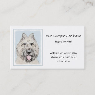 Bouvier des Flandres Painting - Original Hund Art Visitkort