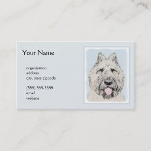 Bouvier des Flandres Painting - Original Hund Art Visitkort