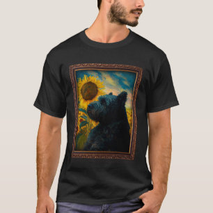 Bouvier Des Flandres Painting Solros Flower Mamma T Shirt