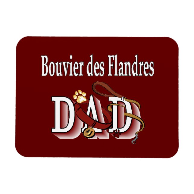 Bouvier des Flandres Pappa Magnet (Horisontell)
