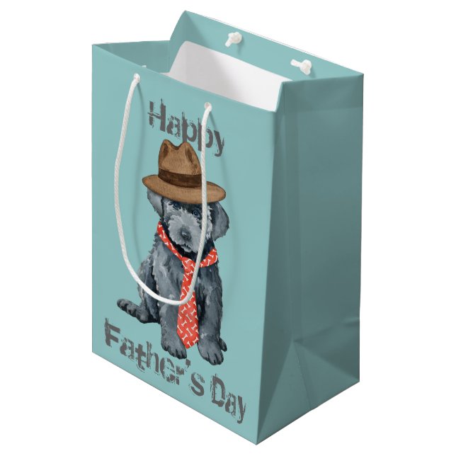 Bouvier des Flandres Pappa Medium Gift Bag (Framsidan Vinklad)