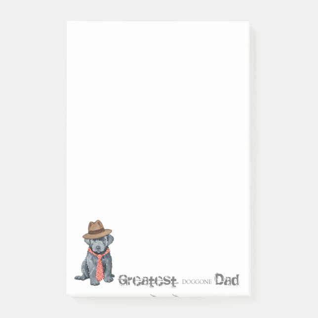 Bouvier des Flandres Pappa Post-it Notes Block (Framsida)