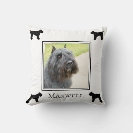 Bouvier des Flandres Photo Silhouette Personlig Kudde