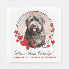 Bouvier des Flandres Red Heart Ram Hund Photo Pappersservett