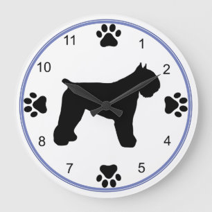 Bouvier des Flandres Silhouette Stor Klocka