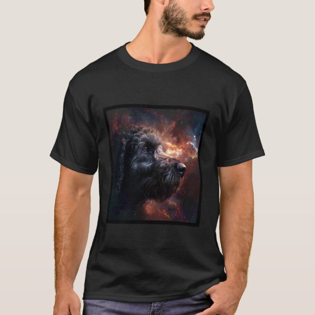 Bouvier des Flandres Utrymme T Shirt (Framsida)