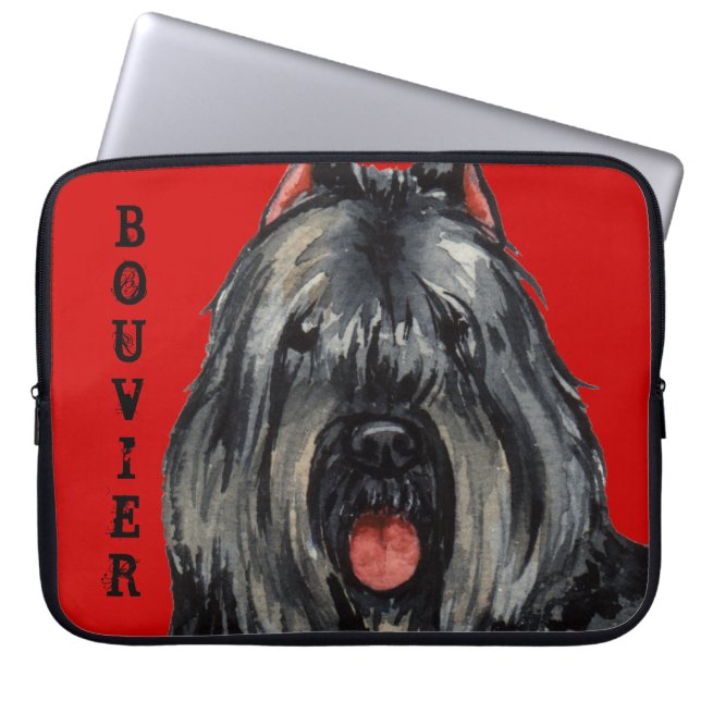 Bouvier Färg Block Laptop Sleeve (Framsidan)