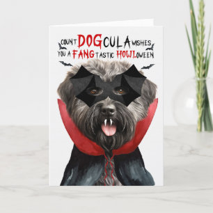 Bouvier Hund Funny Count DOGcula Halloween Helgkort