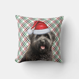 Bouvier Hund Red Grönt Play-Helgdag Kudde