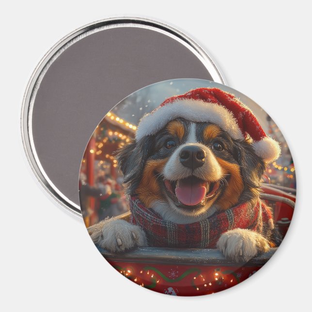 Bouviers des Flandres Hund Aftonbana Jul Magnet (Front/Back)
