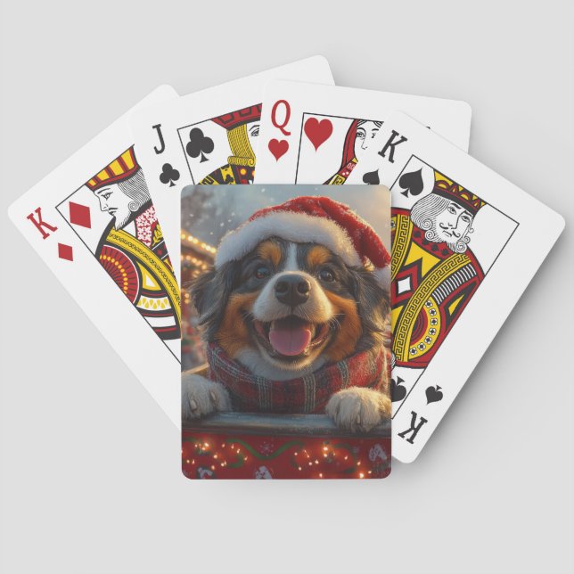 Bouviers des Flandres Hund Roller Underlägg jul Casinokort (Baksidan)