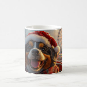 Bouviers des Flandres Hund Tågbana Jul Kaffemugg
