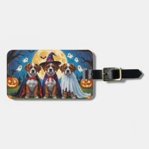 Bouviers Des Flandres Hundar Pumpkin Halloween Fun Bagagebricka