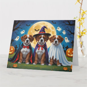 Bouviers Des Flandres Hundar Pumpkin Halloween Fun Kort
