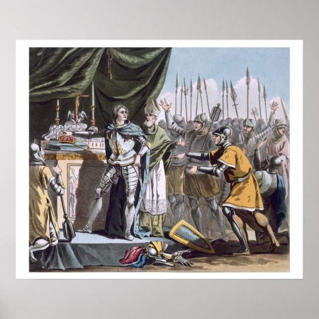 Bouvines historiska dag 1214, graverad av poster (Framsidan)