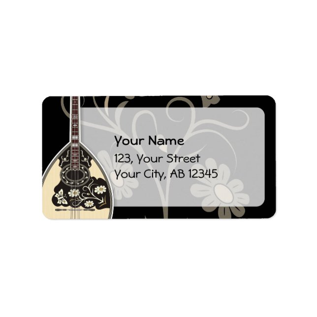 Bouzouki Adressetikett (Framsidan)