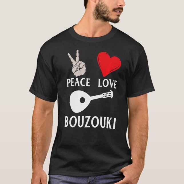Bouzouki Musical Instrument Irish Bouzouki Music P T Shirt (Framsida)