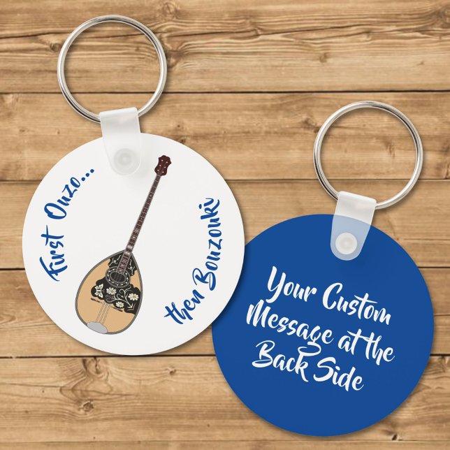 Bouzouki Ouzo Keychain Nyckelring (Skapare uppladdad)