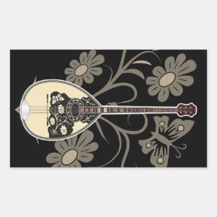 Bouzouki Rektangulärt Klistermärke